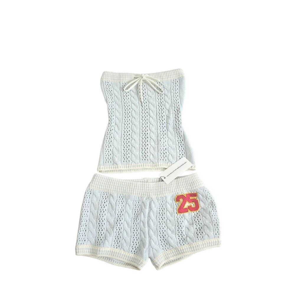 The day dreamers Lounge Crop Sleeveless Top and Shorts Size Medium Juniors NEW